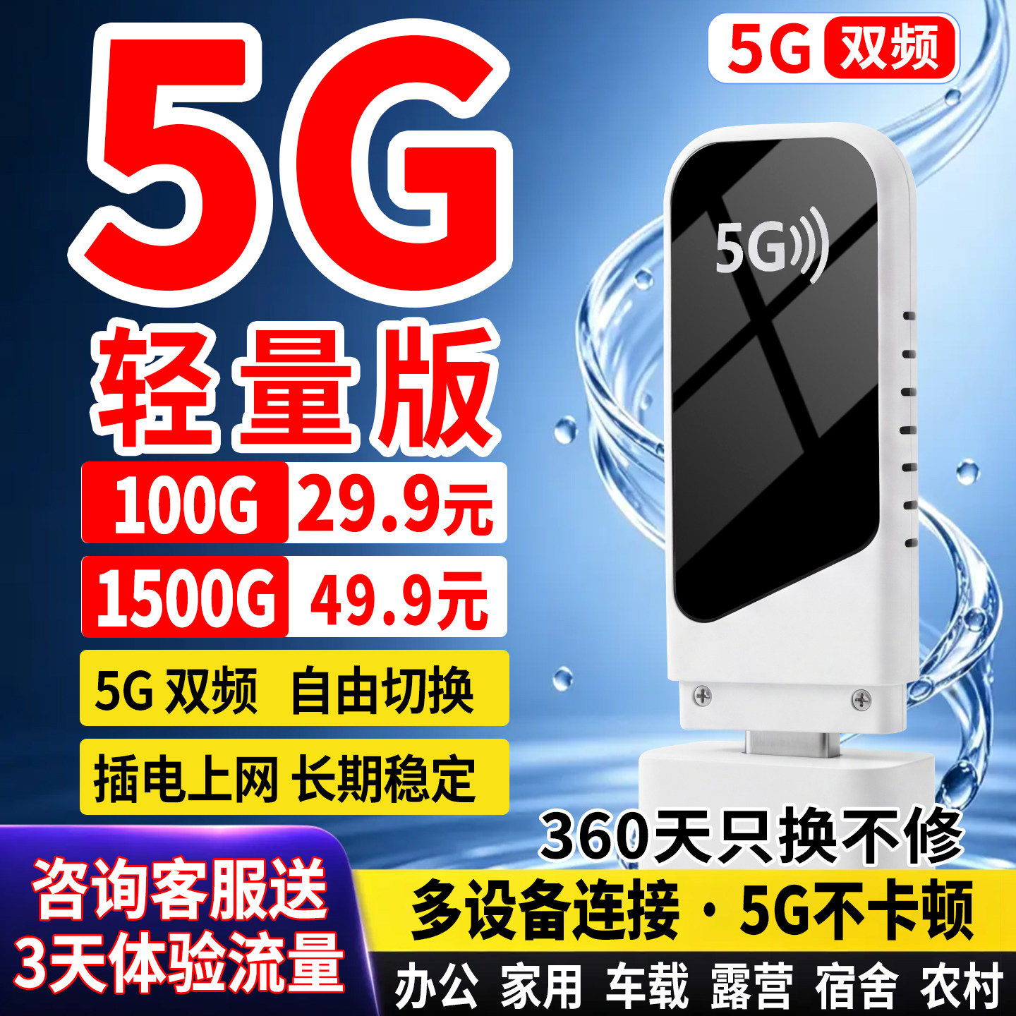 5G 轻量版随身wifi6移动无线网络2026新款多网通用高速上网wi-fi全国随行笔记本手机热点车载直播