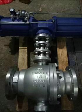 气动法兰固定式球阀 Q647F-25R 气动O型切断球阀 气动两位球阀