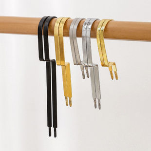 衣架钩子配件服装店实木衣架挂钩钩头铁挂钩衣架钩扁钩电镀加长勾