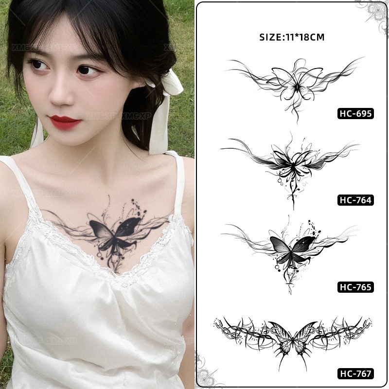 魅魔纹身贴草本半永久女防水持久仿真刺青 不反光剖腹产遮盖疤痕