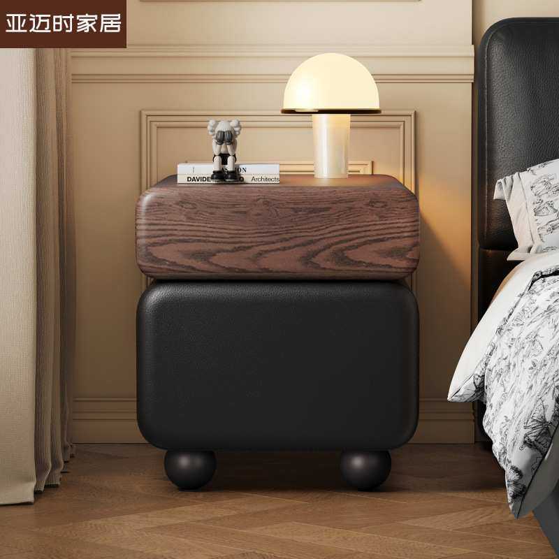 实木床头柜中古风2025新款简约高级感卧室收纳柜小型皮质床边柜子,机械设备,其他机械设备,淘宝优惠券,粉丝福利购,淘宝优惠卷