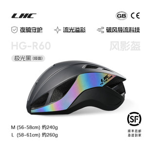 LHC小骑骑行头盔流光白夜骑反光破风导流公路自行车安全帽R60风影