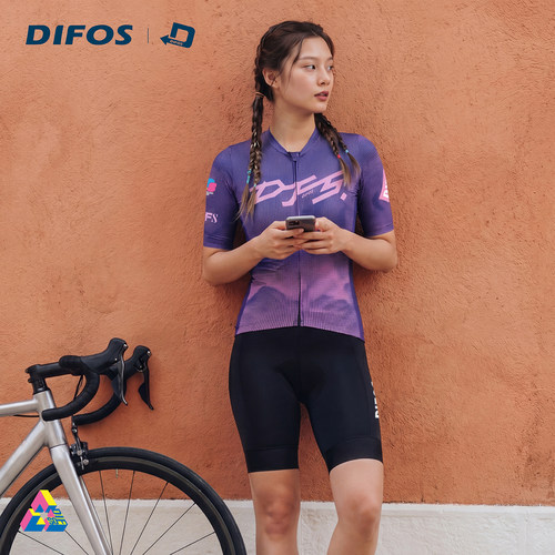 DIFOS女式骑行短袖上衣凉感防晒