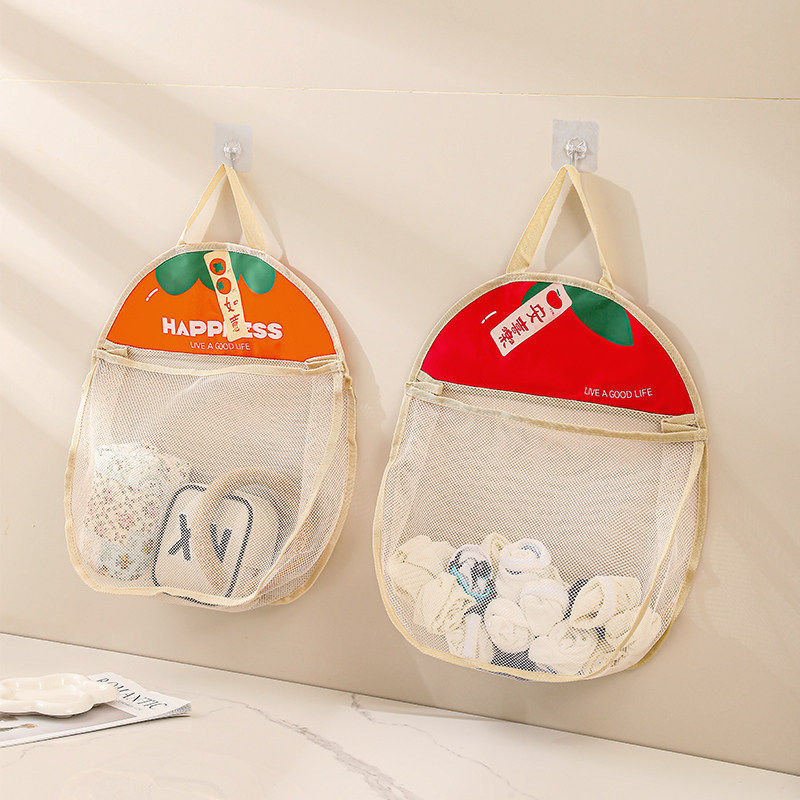 袜子收纳挂袋内衣网兜挂式宿舍衣柜床头置物门后布艺悬挂墙上袋子