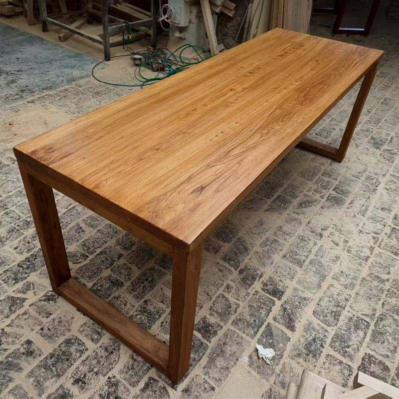 老榆木书桌实木电脑桌简约书法桌原木吧台中式琴桌覆古长方形餐桌