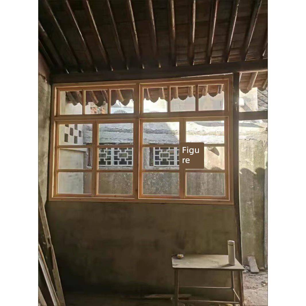 实木窗户定制平开窗中式格子窗民宿覆古玻璃窗纱窗推拉折叠窗护栏