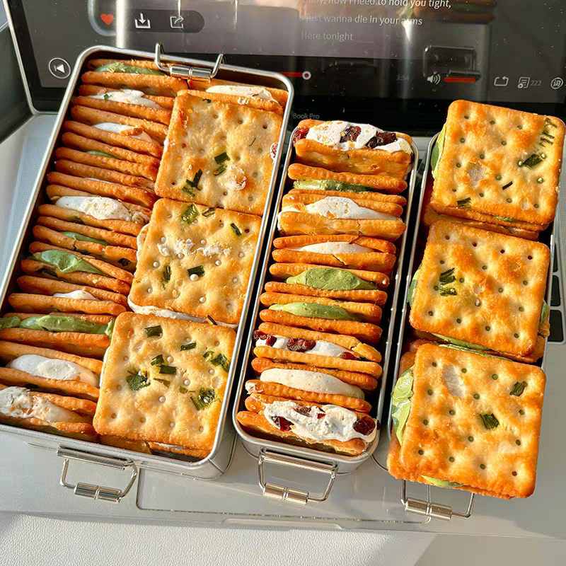 香葱牛轧糖饼干台湾风味小吃夹心牛轧饼网红休闲小零食独立小包装