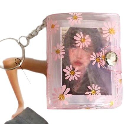 1寸2寸小菊花小相册钥匙扣挂件口袋插页式收纳证件照活页