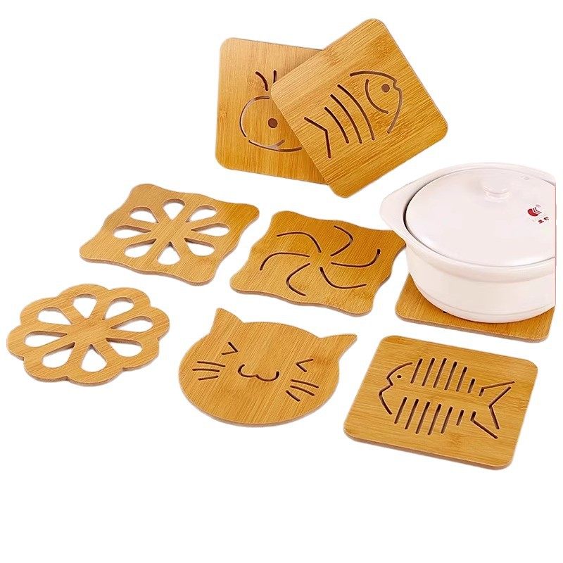 10个装木质隔热垫餐垫创意餐桌垫子隔热防滑砂锅防烫垫盘子垫杯垫,居家布艺,餐垫,淘宝优惠券,粉丝福利购,淘宝优惠卷