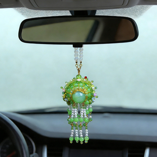 手工原创汽车挂件女精致高级感国风后视镜吊饰刀马旦古风装饰礼物
