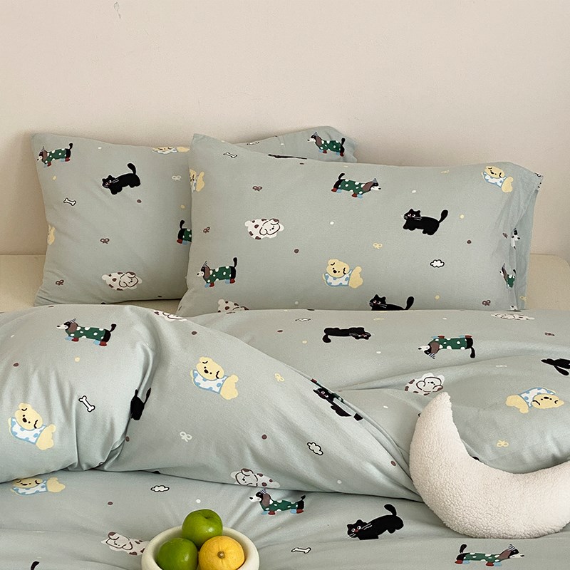 a类裸睡全棉针织棉被套单件纯棉天竺棉150x200单人被罩婴儿幼儿园