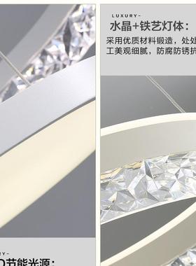 餐餐厅吊约灯现代简中山具网红圆灯圈AL725420轻奢吧台饭厅桌极简