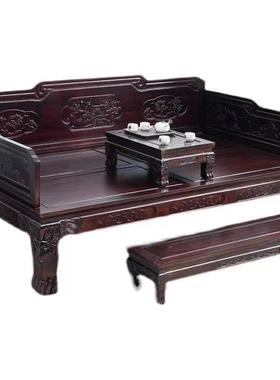 新中式实木罗汉床件套花梨三木客厅家金具CUR古典仿沙