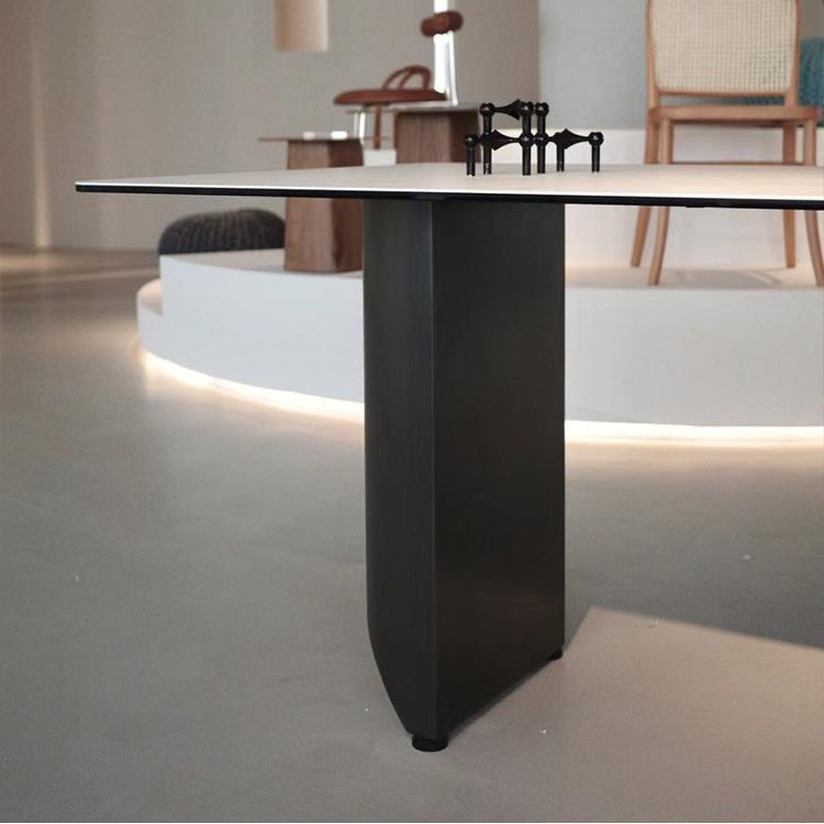 意式极简进口岩板餐桌桌椅组型合ICG现代简约端家用小户长高方形