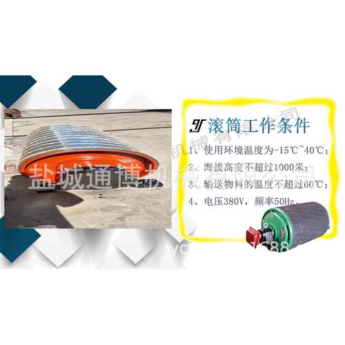 行星硬齿面包胶外置式电滚筒