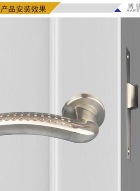 不绣钢冲斜压螺纹执手单BMC-03+5舌分体防配火门锁通道锁锁具件