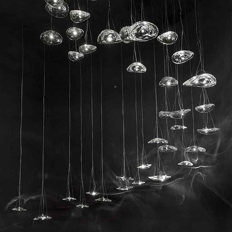 大利荷9273意叶造型吧艺术玻璃吊灯餐厅卧室台展厅服装店转楼旋梯