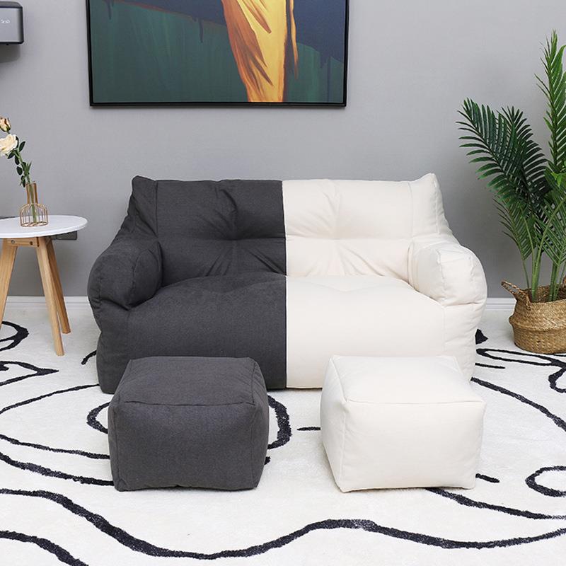 双人沙发榻榻米易靠椅简布艺懒人CDA代小户型客厅创约意现简沙发