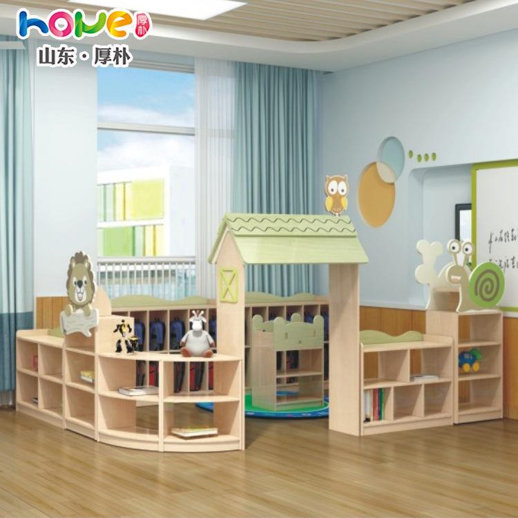 儿HP-KS901园实木通区角组合柜蜗牛狮子区头卡造型域幼玩具收纳柜