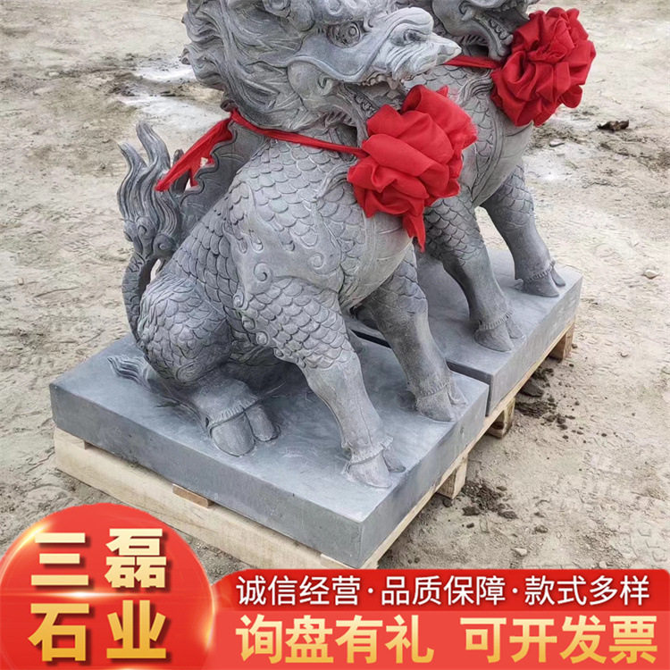 景区河道古建庭院石狮子一对