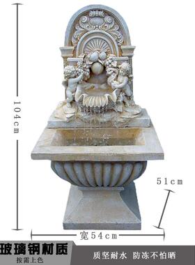 欧庭式家居泉装饰摆tb-84609件天使喷水池院花园门厅阳台流摆水喷
