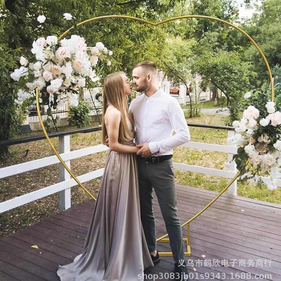 热ETN卖铁艺门架礼路引气球婚支架摄拱影背景拱派对节日心型形