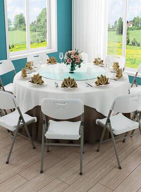 A桌8T圆折叠25128形家用餐桌大圆桌面简1易家用0人圆饭桌小户型吃