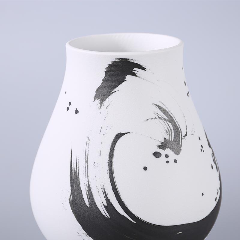 现新MRF中代式创意简约陶瓷软花器售楼处酒店家居客餐厅桌插花装