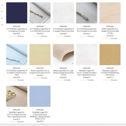 3270 德国Zweigart绣布，28CT十字绣布140*100cm , 混棉