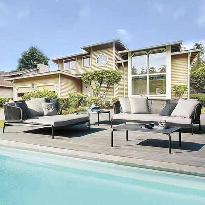 户藤外编发防水防晒名宿室庭院花沙园阳台73764外休闲茶几藤椅家