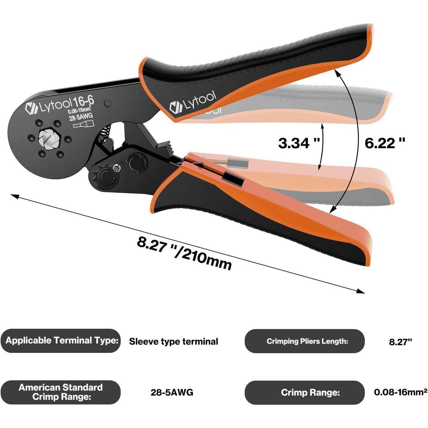 六角套压接工具oAWG28-5(0.0圈8形-16mm2),L无品牌/ytol线套圈压