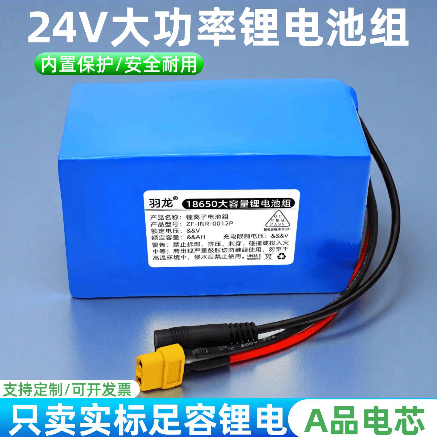拉网船24V大功率锂电池氙气灯音响医疗设备25.2伏电机推进器电原