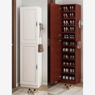 入户鞋柜窄款高立式电梯口家用门口夹缝多层大容量简约阳台储物柜