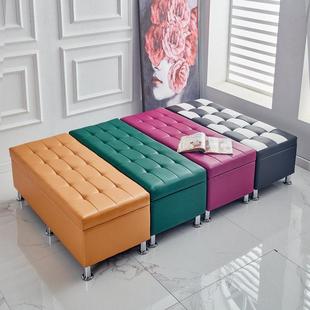 柜床尾储物凳可坐收纳更衣室试衣间凳子 凳鞋 服装 店长方形沙发换鞋