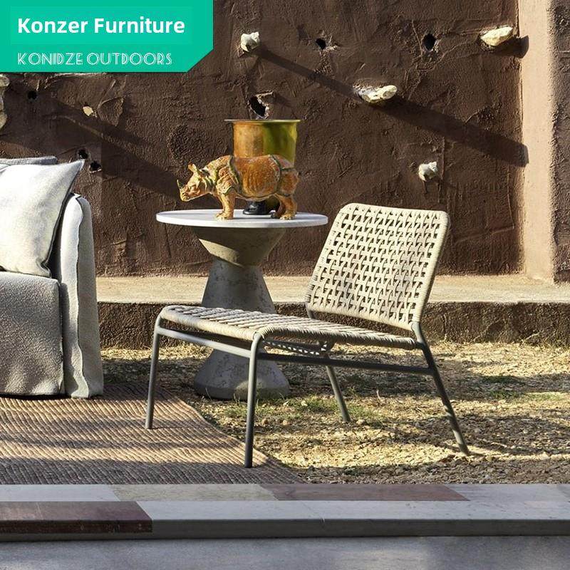 北欧户外沙发藤家具别墅庭院阳台单人藤椅户外花园竹藤休闲椅