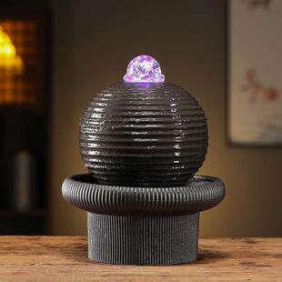 八方来财流水摆件办公室桌面装饰喷泉循环水造景财源滚滚摆件送礼