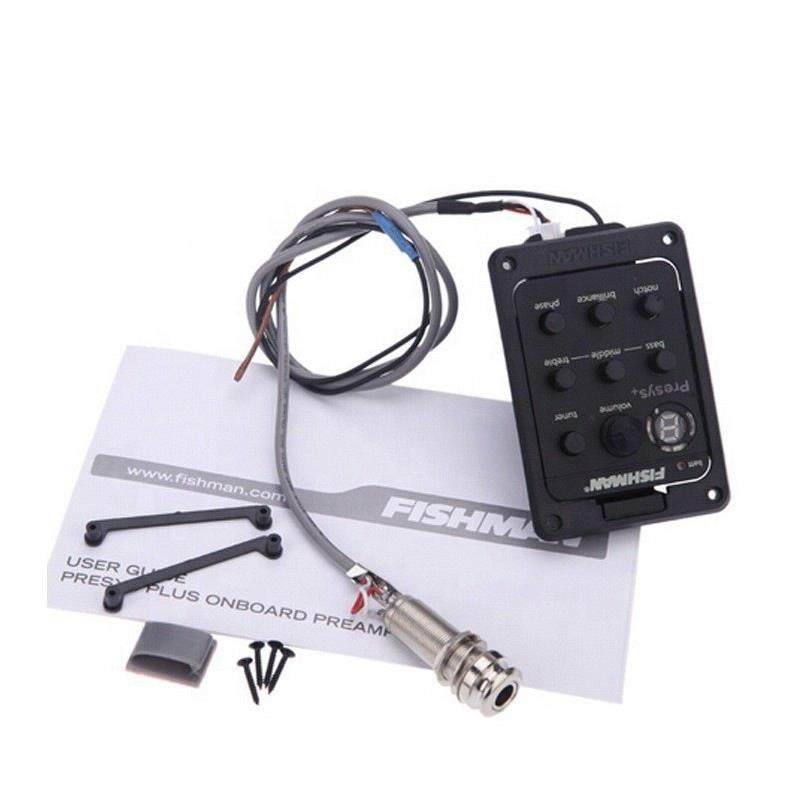 国产fishman渔夫301木吉他拾音器带打板mic电箱开孔民谣古典通用