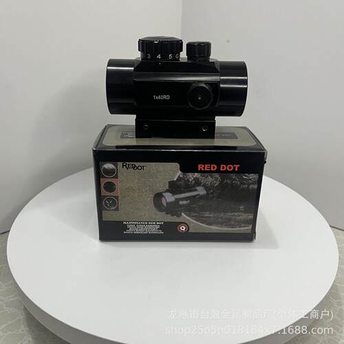 瞄准器弹弓专用观物镜1x40单筒望远镜激光可调上下左右寻物镜