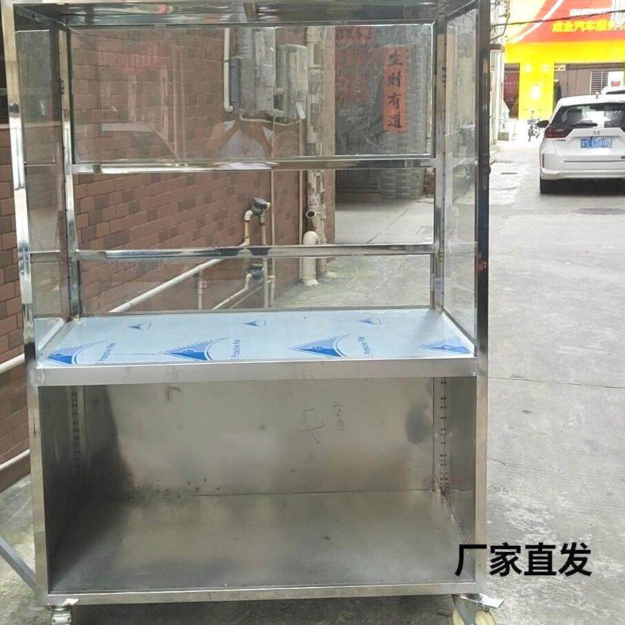 烧腊明档车不锈钢推车摆地摊夜市熟食卤菜摆摊车烧鸭凉拌菜小推车
