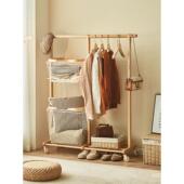 脏衣服篮 可拆卸 衣架 家庭卧室衣架 采购产品实木地板立衣架