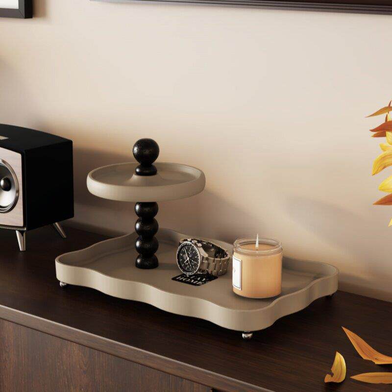 创意玄关钥匙收纳桌面整理架香水化妆品化妆台展示架首饰盒摆件