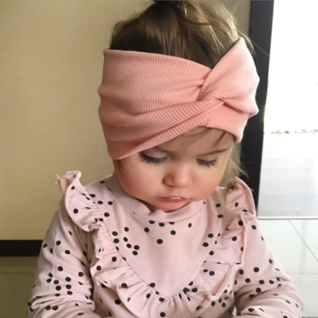 儿童发带螺纹交叉宽边弹力头带发箍宝宝头饰婴儿发带babyheadband