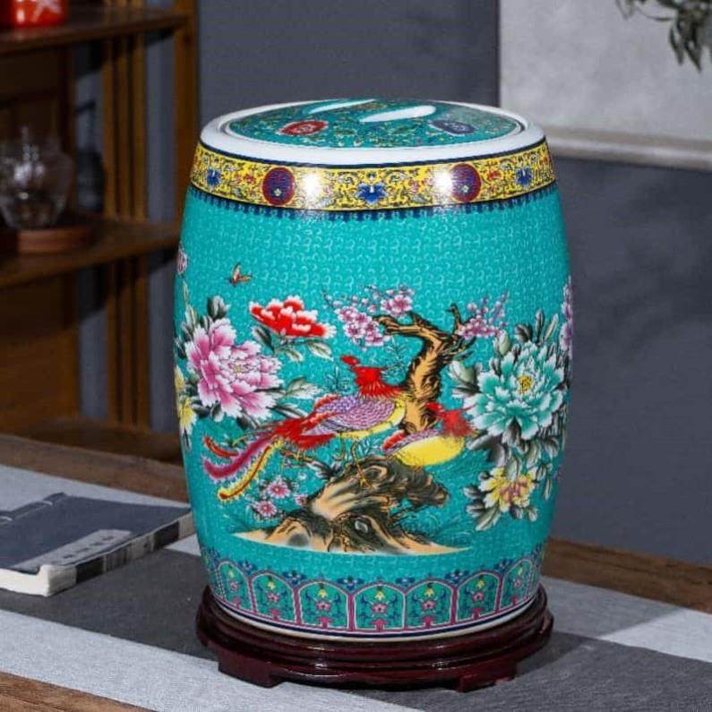 景德镇粉彩陶瓷米缸带盖家用密封20/30/50斤装米桶防虫防潮储物缸,厨房/烹饪用具,米桶/米缸,淘宝优惠券,粉丝福利购,淘宝优惠卷