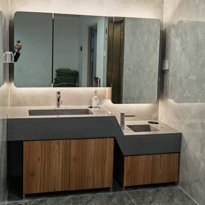 公共卫生间镜柜餐厅厕所洗漱台挂墙式镜柜浴室收纳镜柜镜子柜