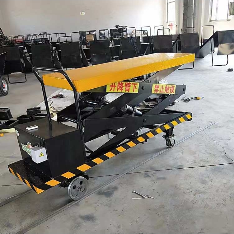 出售电动轨道液压升降平台电动搬运车 2米升降式搬运果园采摘用车