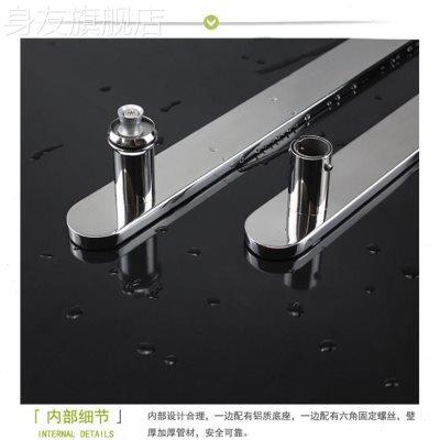 加厚304不锈钢方管对装拉手淋浴房店铺办公室钢化玻璃门方形把手