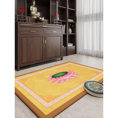 桌下莲花跪席，家庭拜席，叩头，佛寺，跪席，烧香，宗祠，拜席，