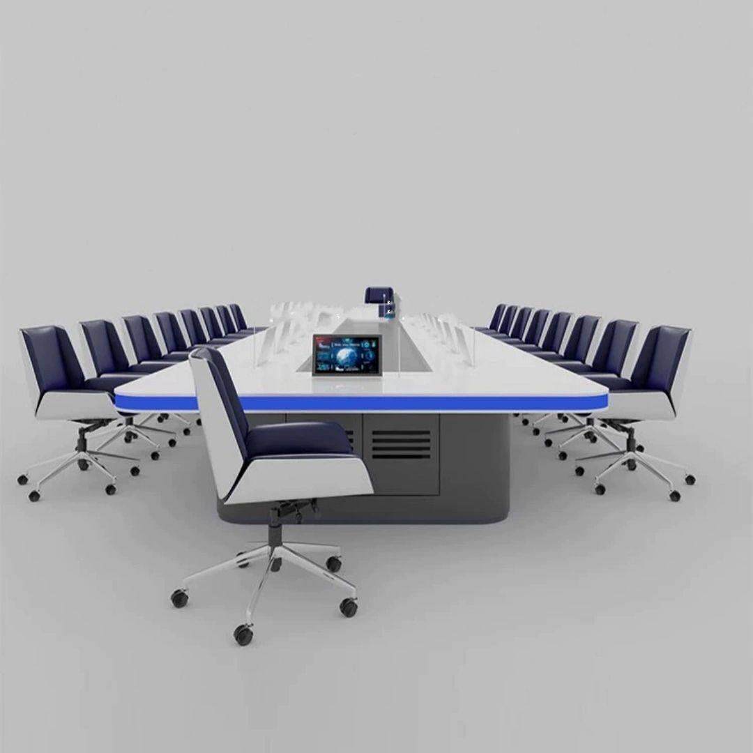 桌面无纸化大会议桌会议长桌简易智能现代培训升降桌椅系统