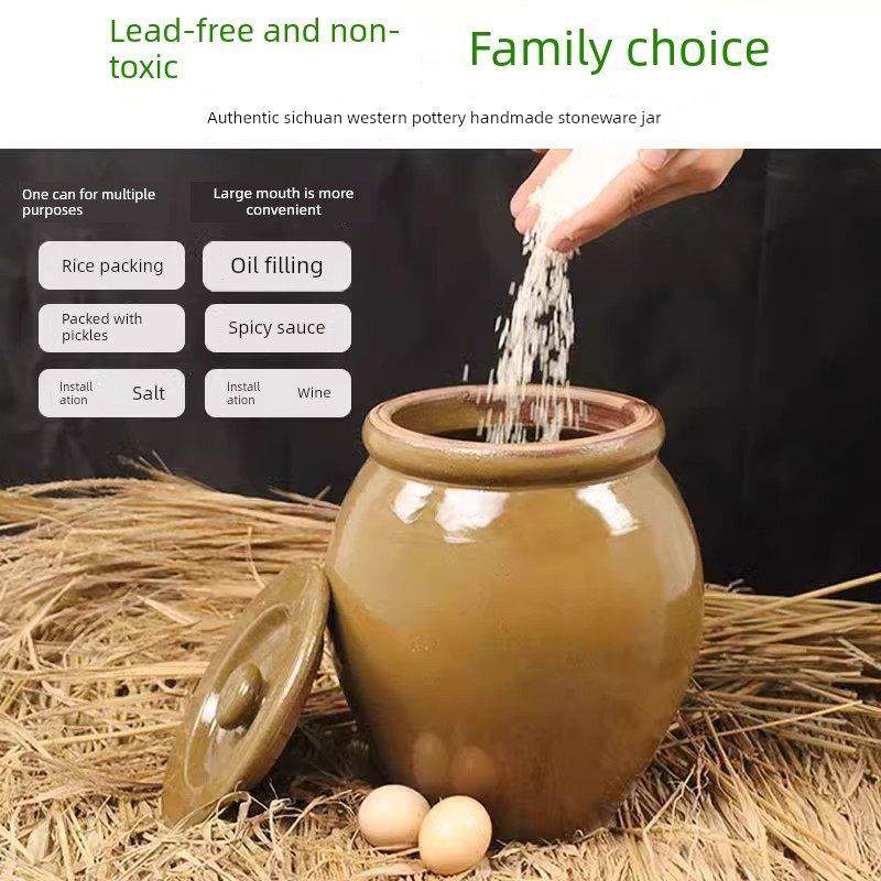 带盖的泡菜罐陶瓷老式家用储水罐小酱罐酸菜大水罐瓦罐泡菜罐米罐,厨房/烹饪用具,米桶/米缸,淘宝优惠券,粉丝福利购,淘宝优惠卷