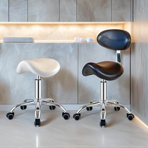 美容椅大工椅美容凳子旋转升降滑轮椅子美发店圆形防爆椅骑马鞍椅